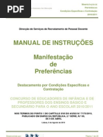 Manual de Manifestação de Preferências – Contratação e DCE