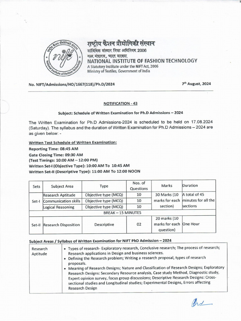 Notification 43 0 | PDF