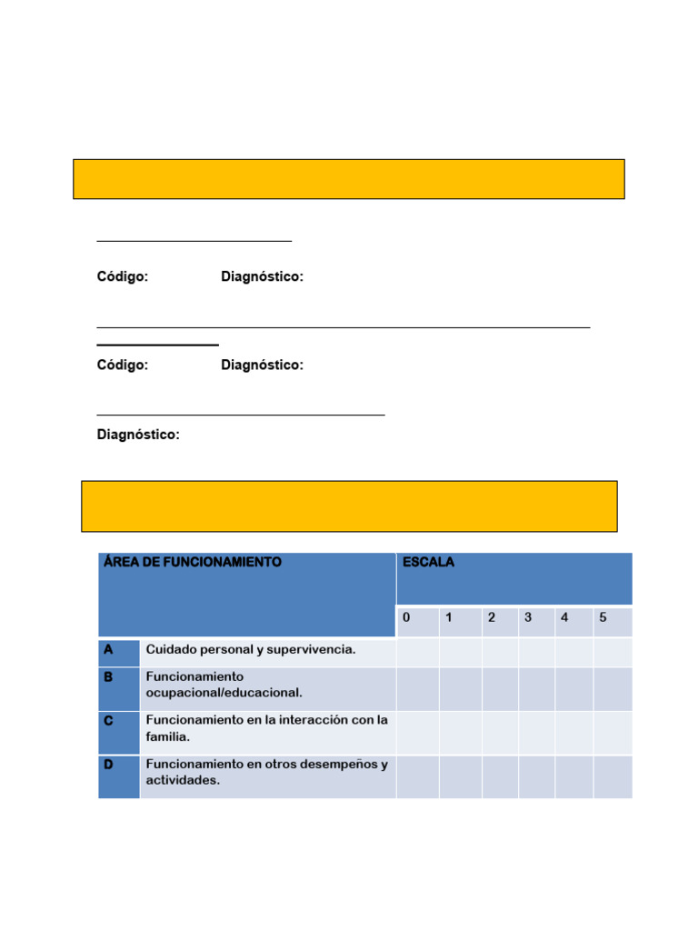 Formato - Diagnóstico Multiaxial | PDF | Salud y bienestar