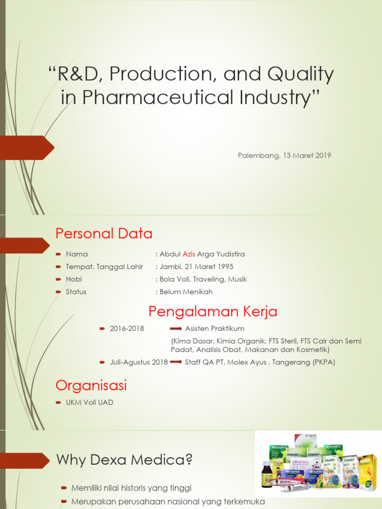 R&D, Production, and Quality in Pharmaceutical Industry | PDF