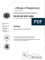 Certificate ISO9001 2000 REGIN Gb