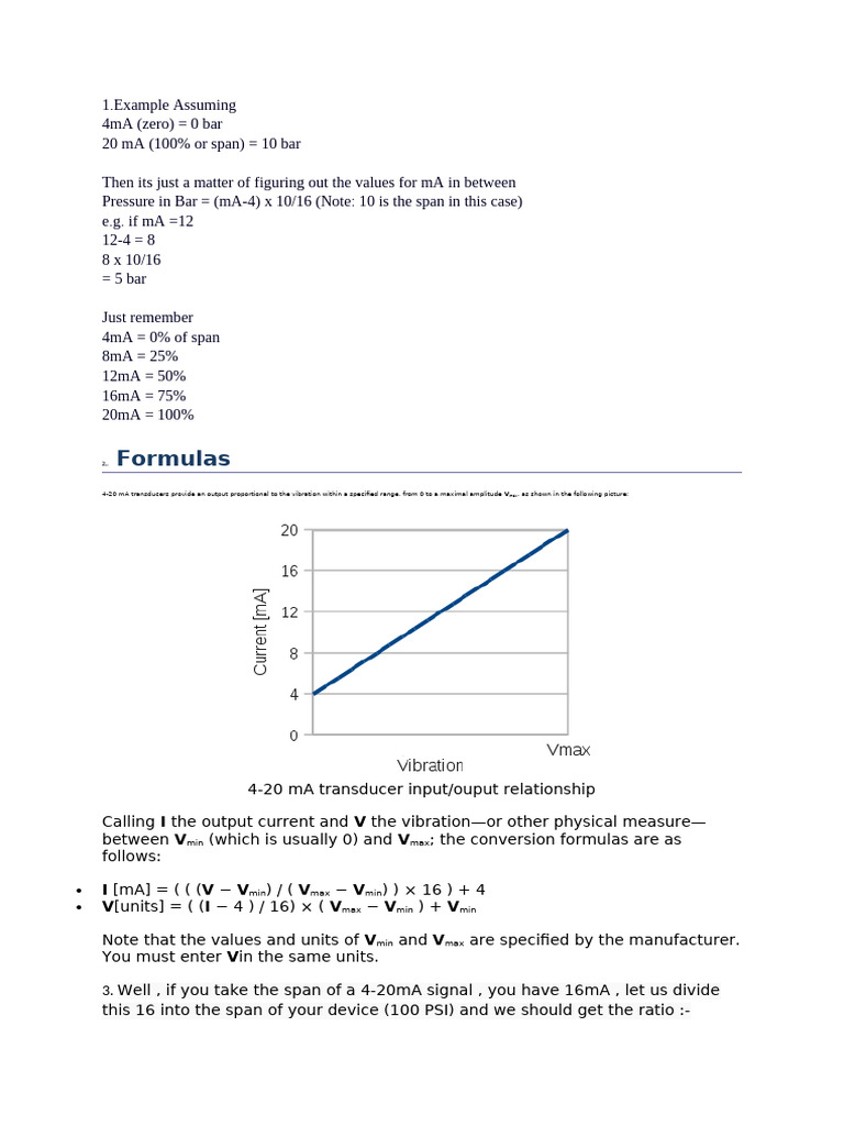 4-20 mA Signal Conversion Guide | PDF | Pressure Measurement | Pressure