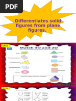 Differentiating Solid and Plane Figures | PDF | Shape | Rectangle