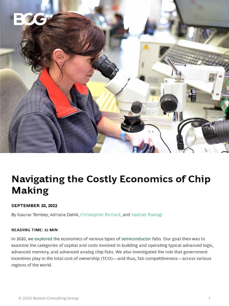 Navigating The Semiconductor Manufacturing Costs Pdf Semiconductor