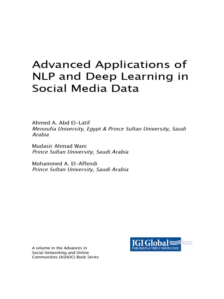 NLP and Deep Learning in Social Media | PDF | Machine Learning ...