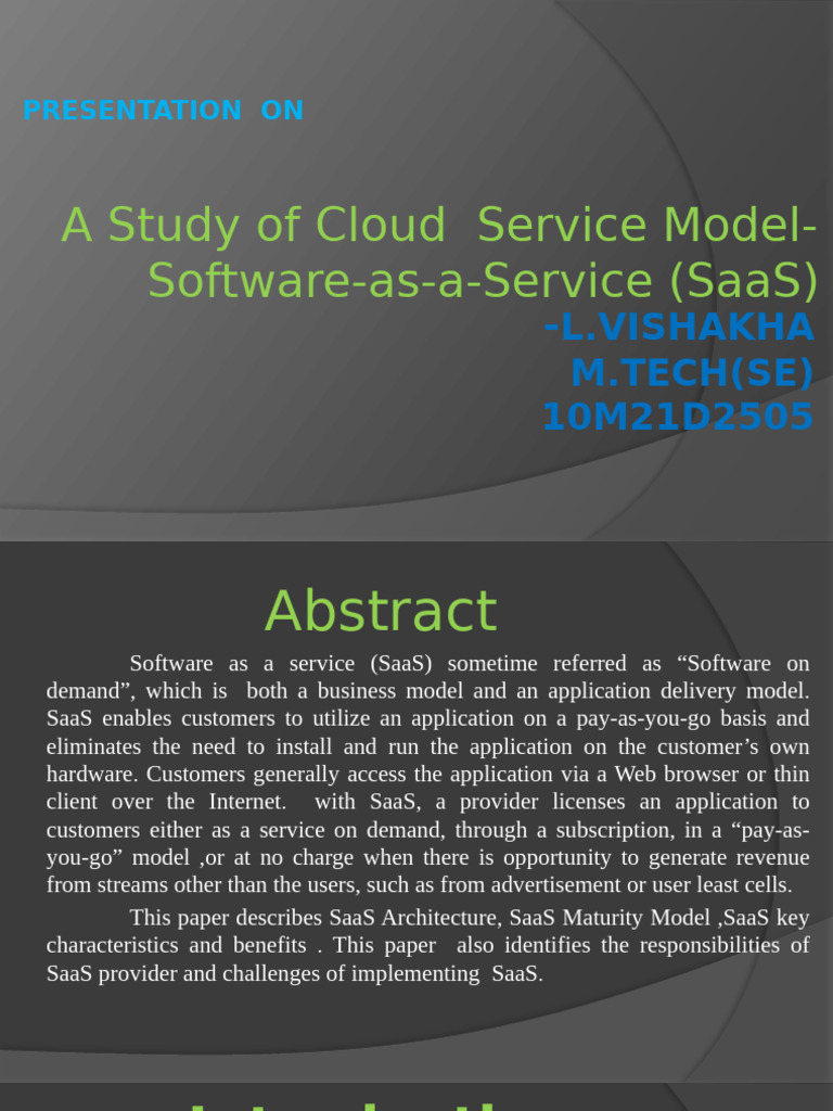 Saas Pdf Software As A Service Cloud Computing