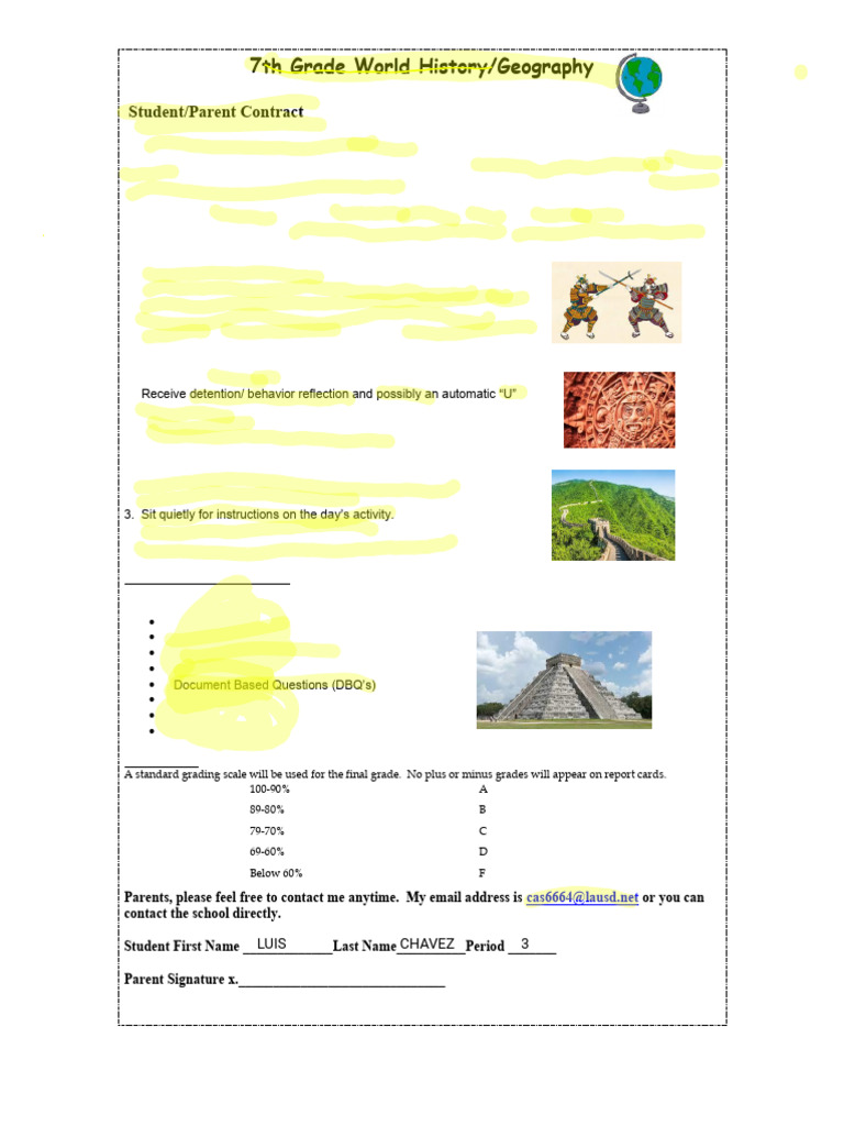 LUIS CHAVEZ - Kami Export - 7th Grade Contract 2024-2025.PDF - Kami ...