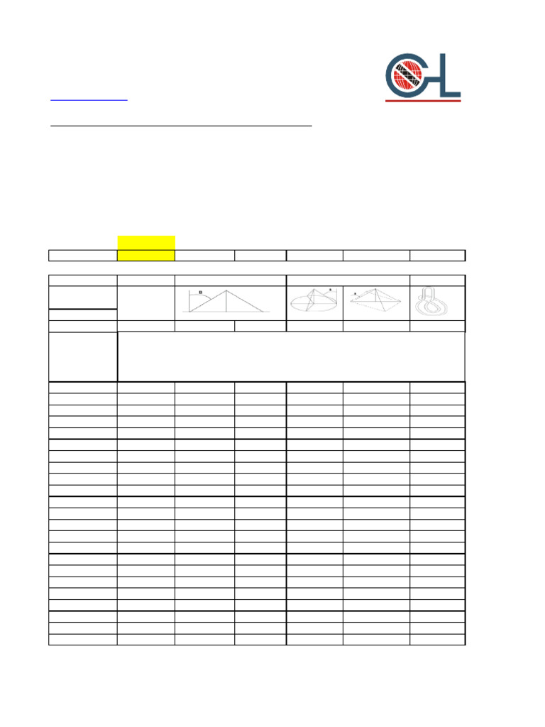 BS 13414 Wire Rope Sling Chart | PDF | Ton | Rope