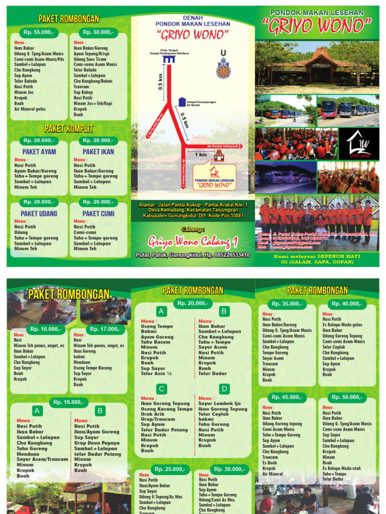 Menu dan Paket di Griyo Wono | PDF