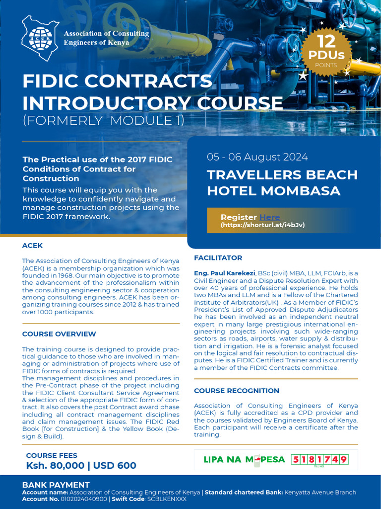 FIDIC Contracts Introductory Course 2024 | PDF | Business
