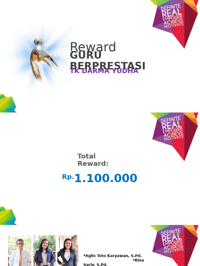 Prestasi dan Reward Guru TK & SD Darma Yudha | PDF