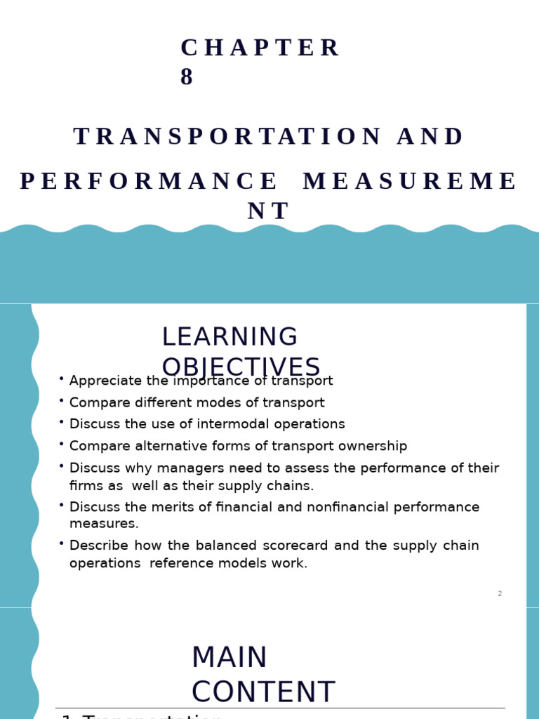 Transportation and Performance Metrics | PDF | Transport | Intermodal ...
