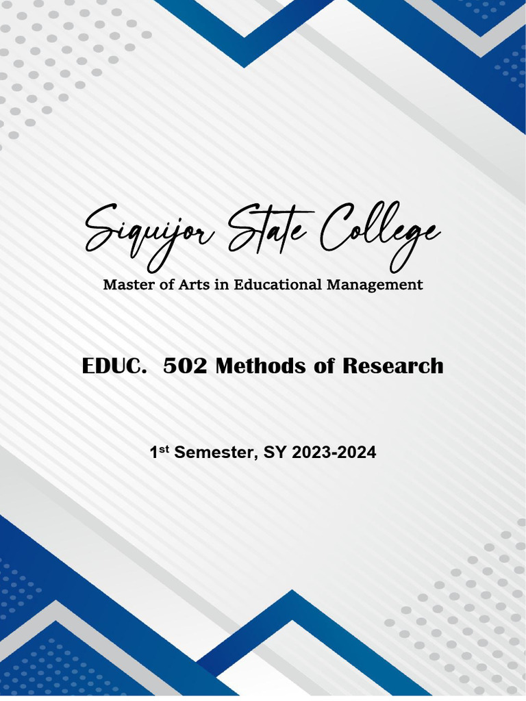 Research Methods in Educational Management | PDF | Survey Methodology ...