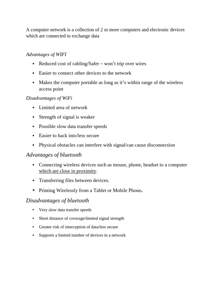 Wi-Fi and Bluetooth Network Overview | PDF | Computer Network | Wi Fi