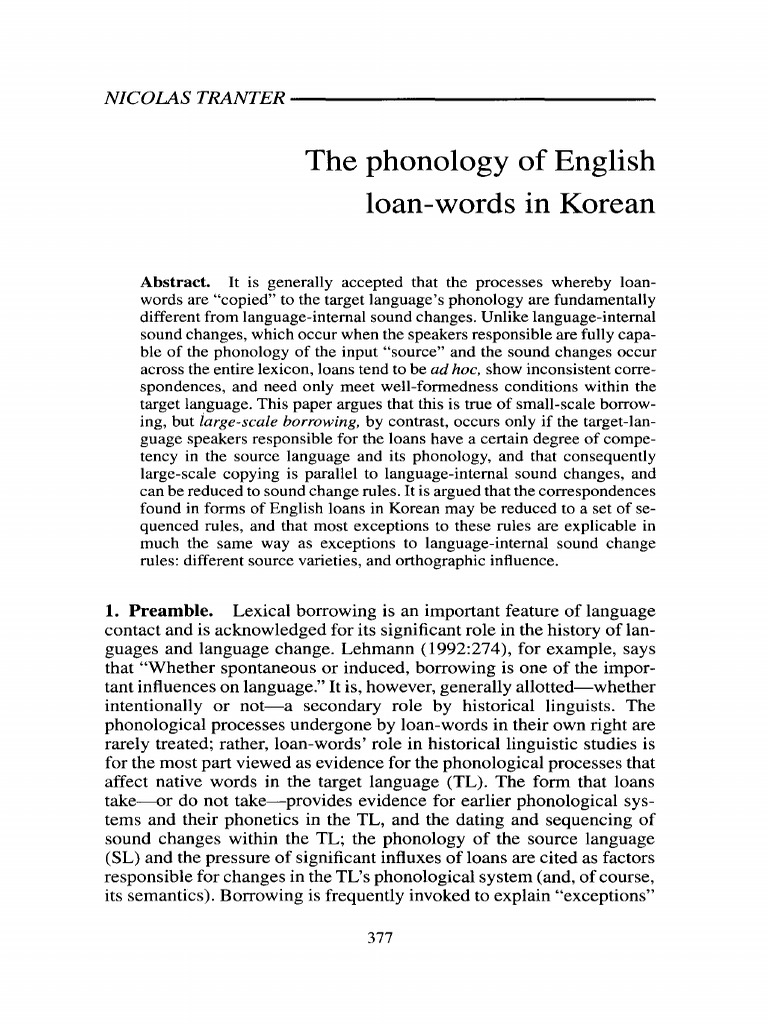 the-phonology-of-english-loan-words-in-korean-pdf-english-language