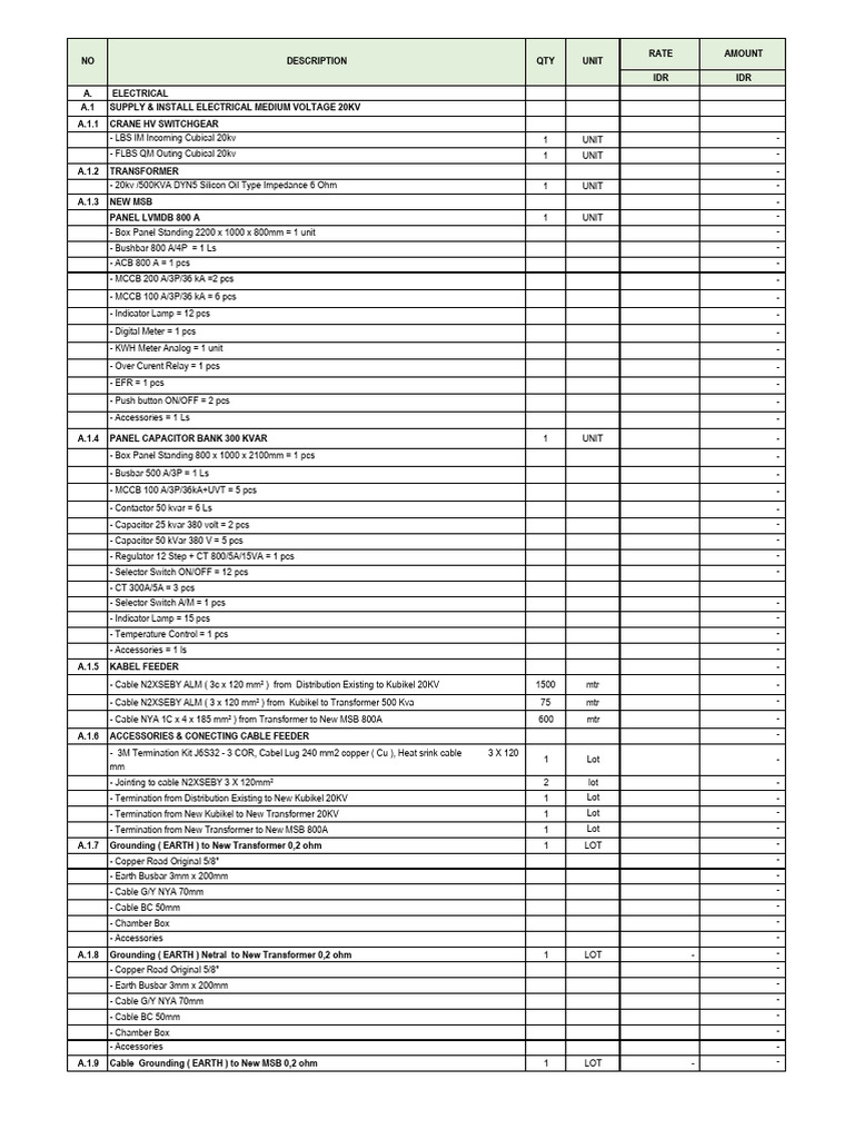 RAB 20KV 500KVA | PDF | Electronics | Electrical Engineering