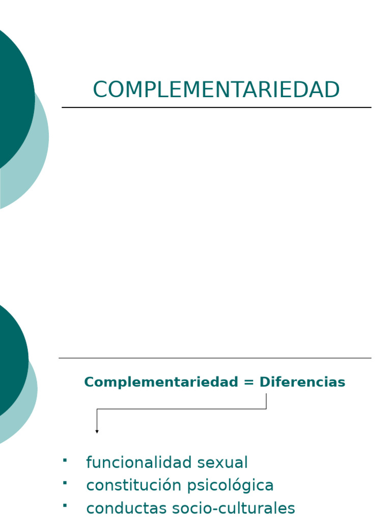 Reconocimiento de la Complementariedad | PDF | Mujer | Sicología