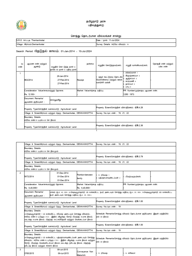 Encumbrance Certificate | PDF