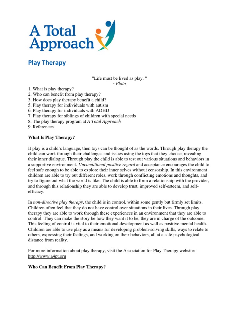 Understanding Play Therapy Benefits | PDF | Play Therapy | Sibling