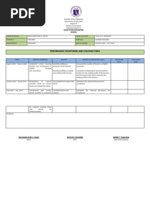COACHING FORM - CACHO