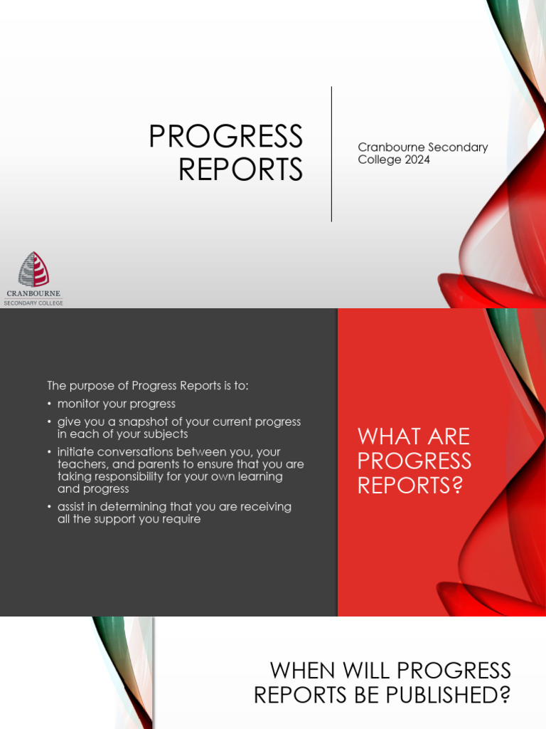 Progress Report Presentation For Students 2024 (1) (2) (1) - 1 | PDF