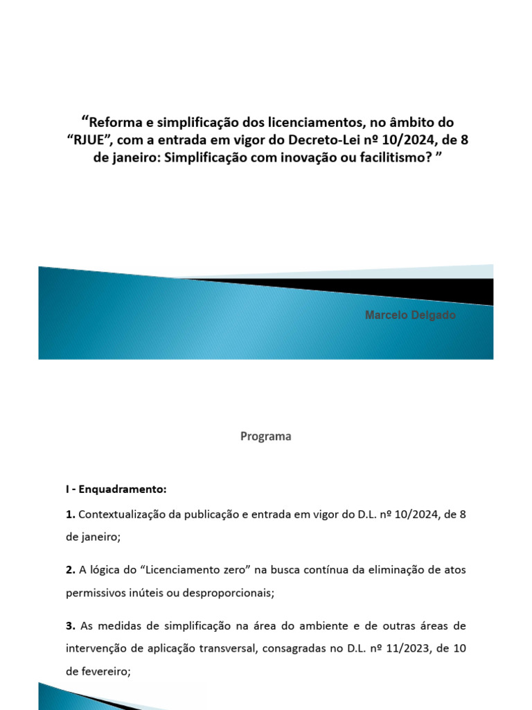 Simplificação do Licenciamento Urbanístico | PDF | Urbanização ...