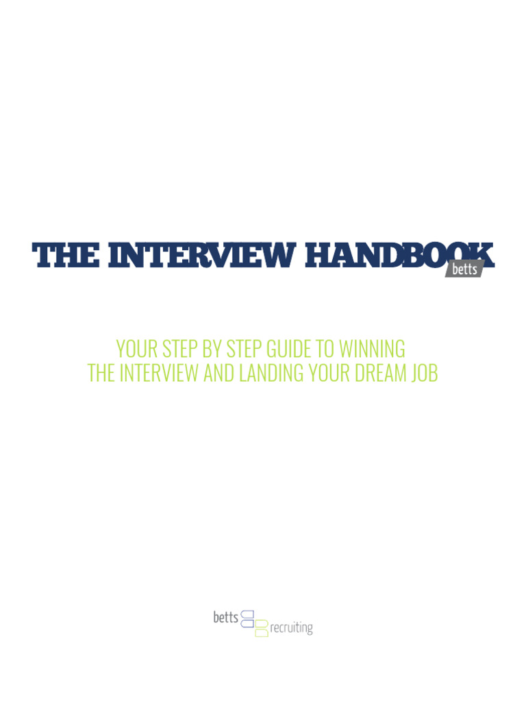Interview Handbook Pdf Sales Recruitment