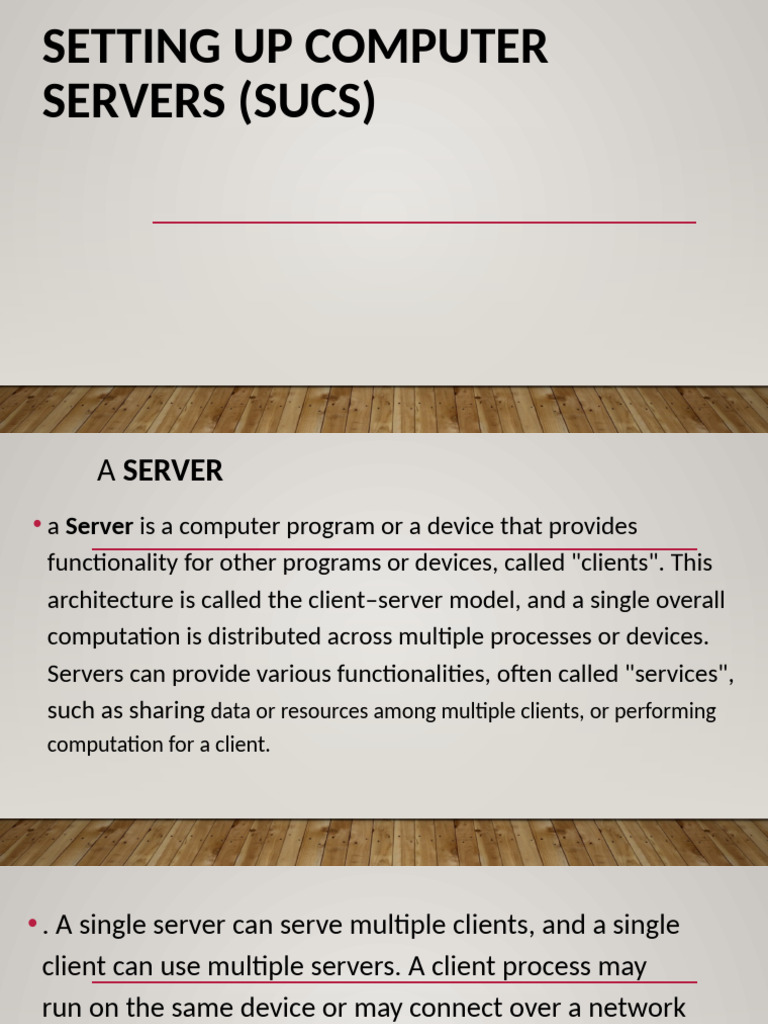 Setting Up Computer Servers SUCS | PDF | Active Directory | Peer To Peer
