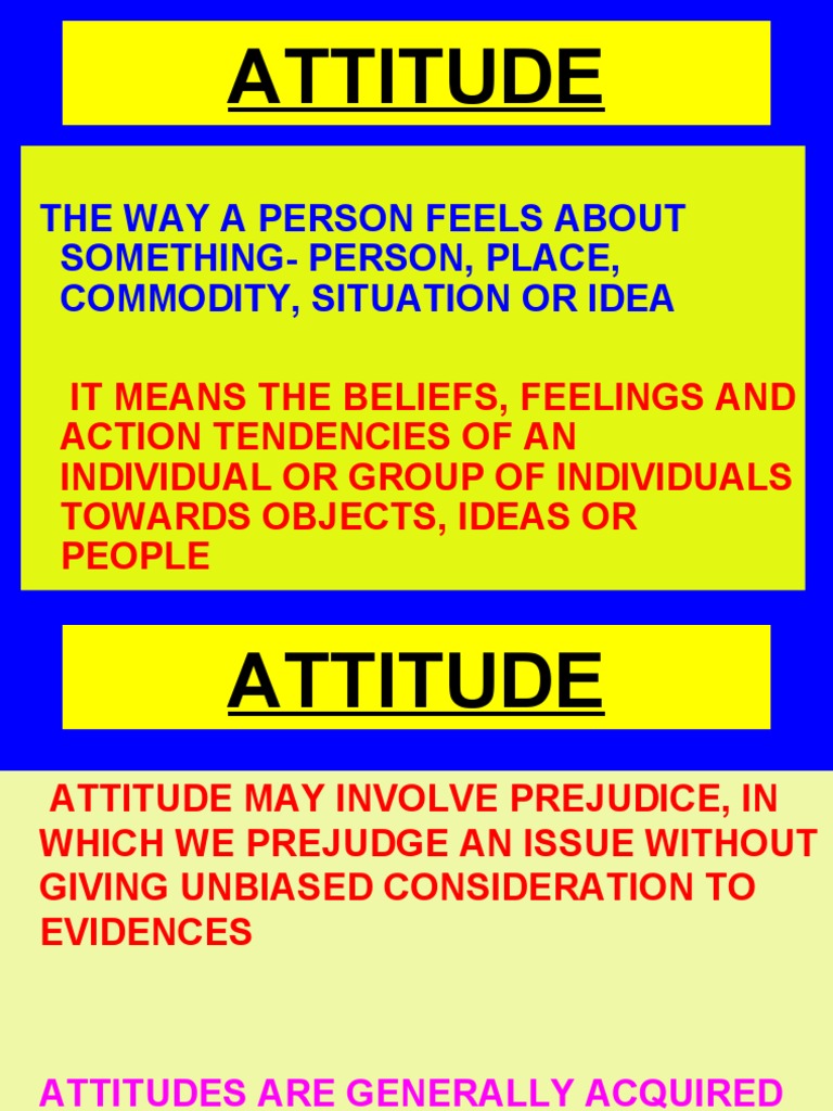 Understanding Attitude and Its Barriers | PDF | Self-Improvement ...