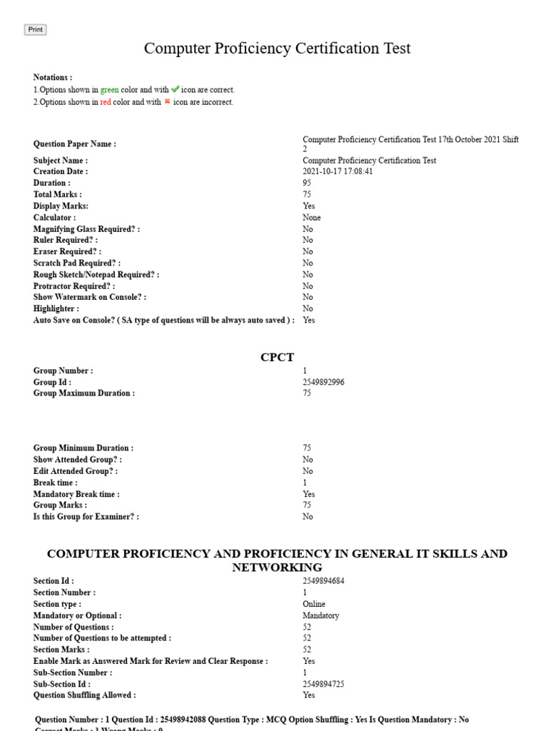 Computer Awareness GK (CPCT Exam) 2 | PDF | Data Compression | Printer ...