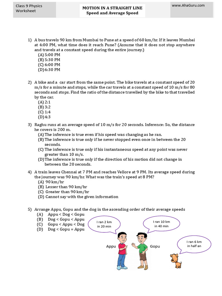 L3-Speed and Average Speed | PDF | Speed | Rates