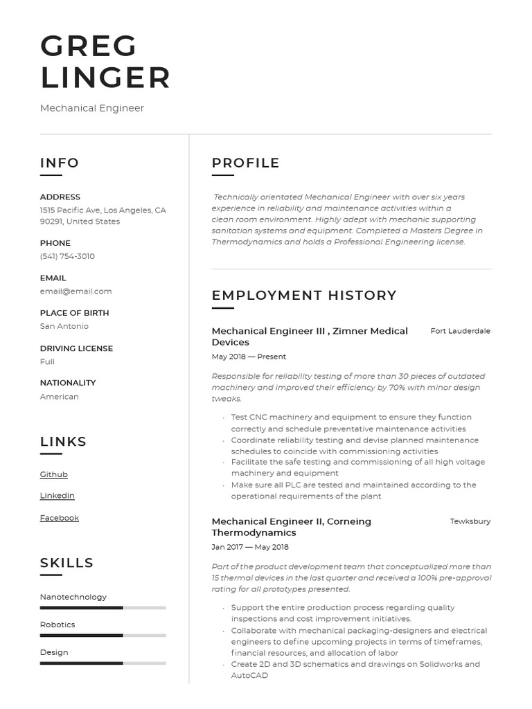 English Resume Sample 12 | PDF | Business | Applied And ...