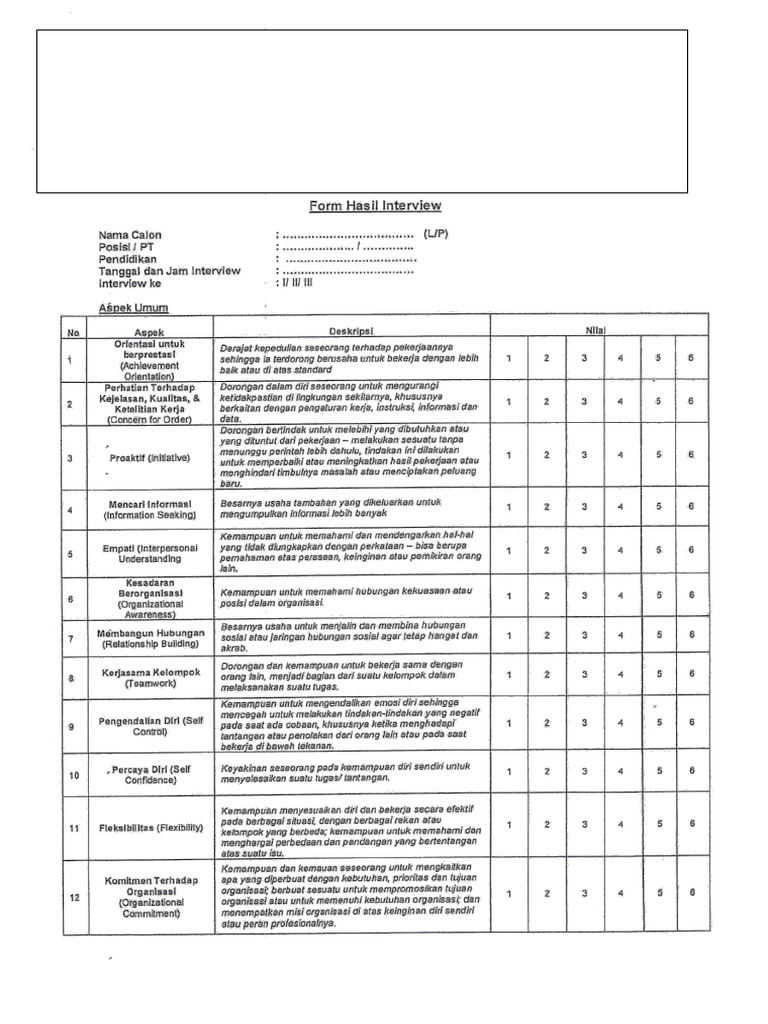 Form Interview | PDF