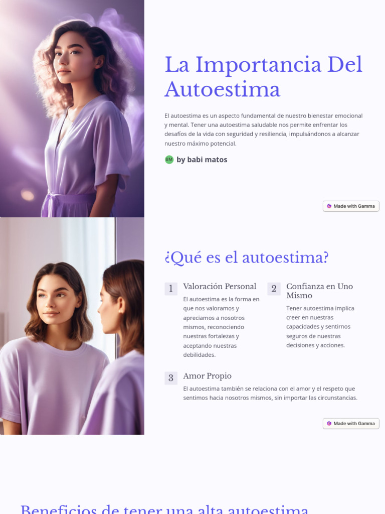 La Importancia Del Autoestima | PDF | Autoestima | Ciencias del ...