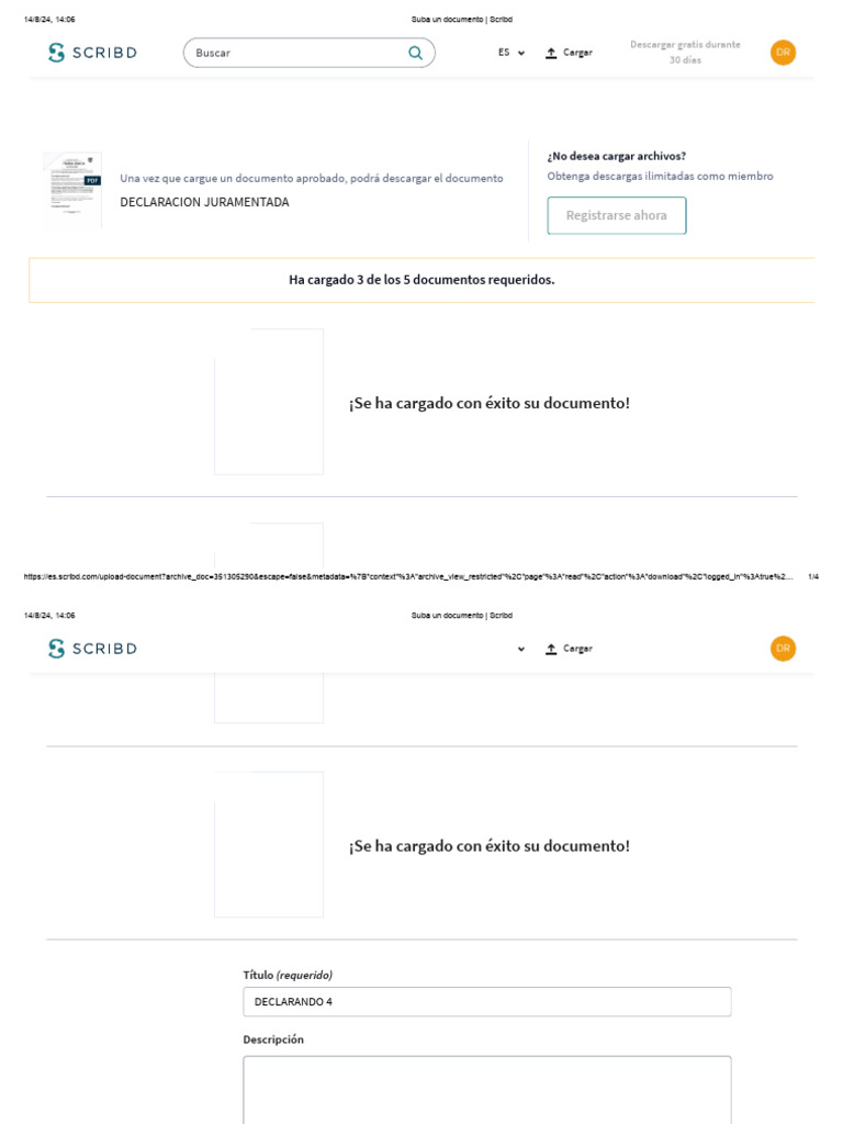 Suba Un Documento 5 | PDF | Scribd