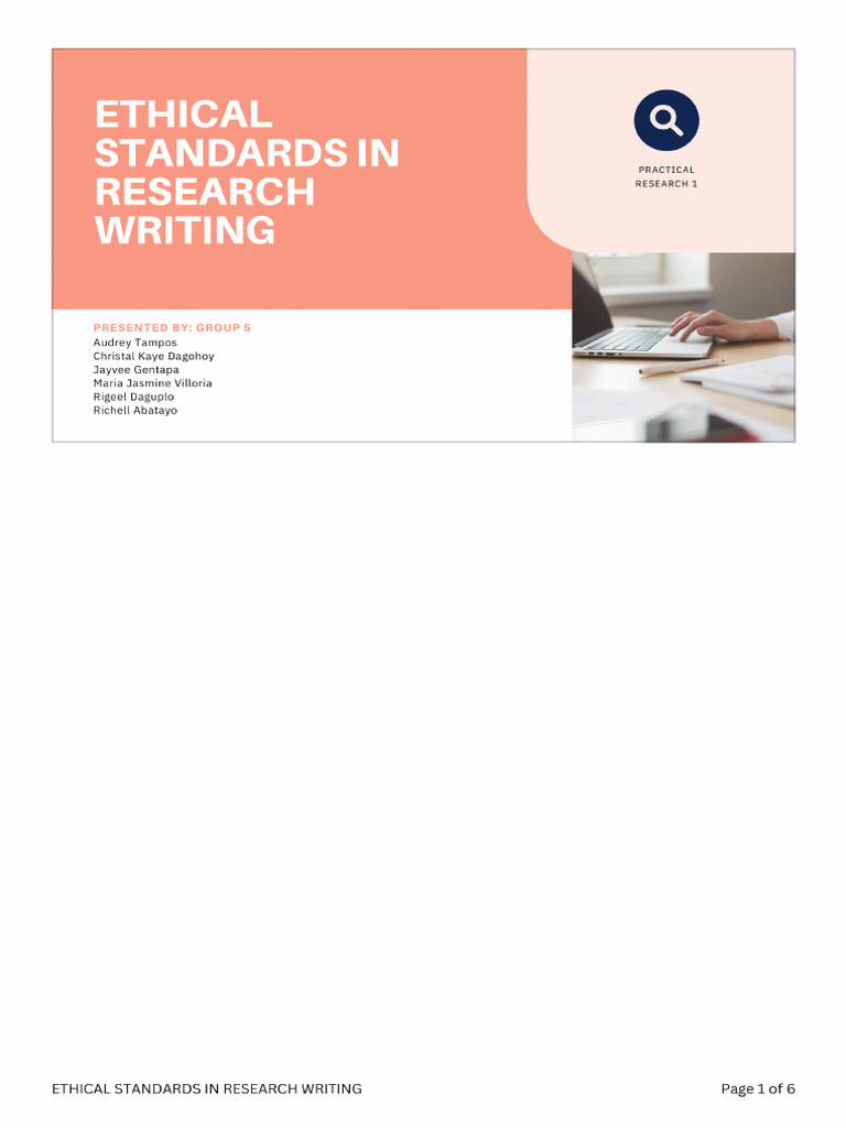 Ethical Standards in Research Writing | PDF