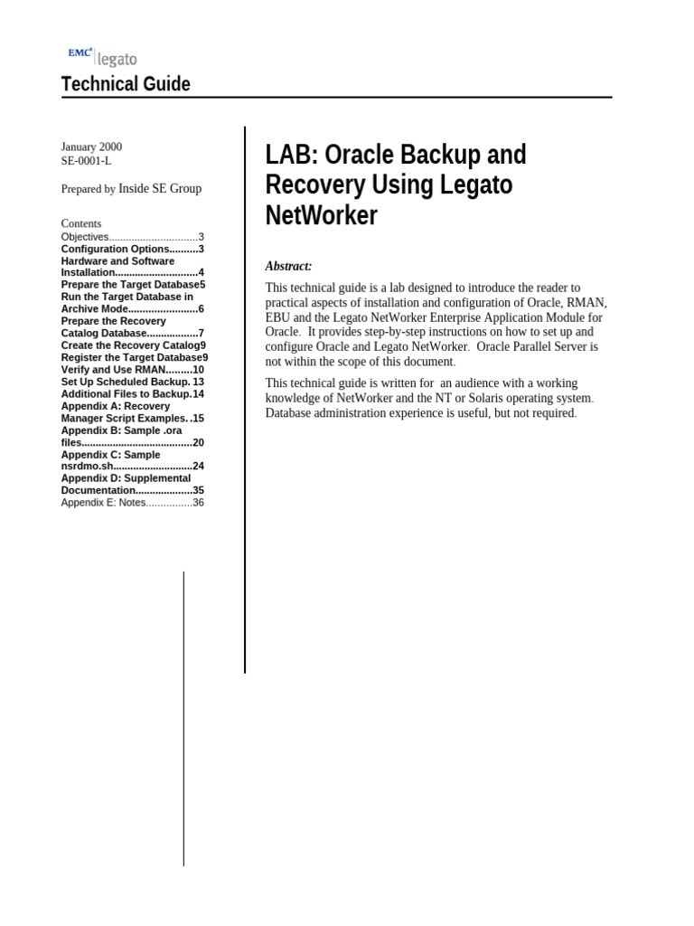 Oracle Backupand Recovery | PDF | Backup | Databases