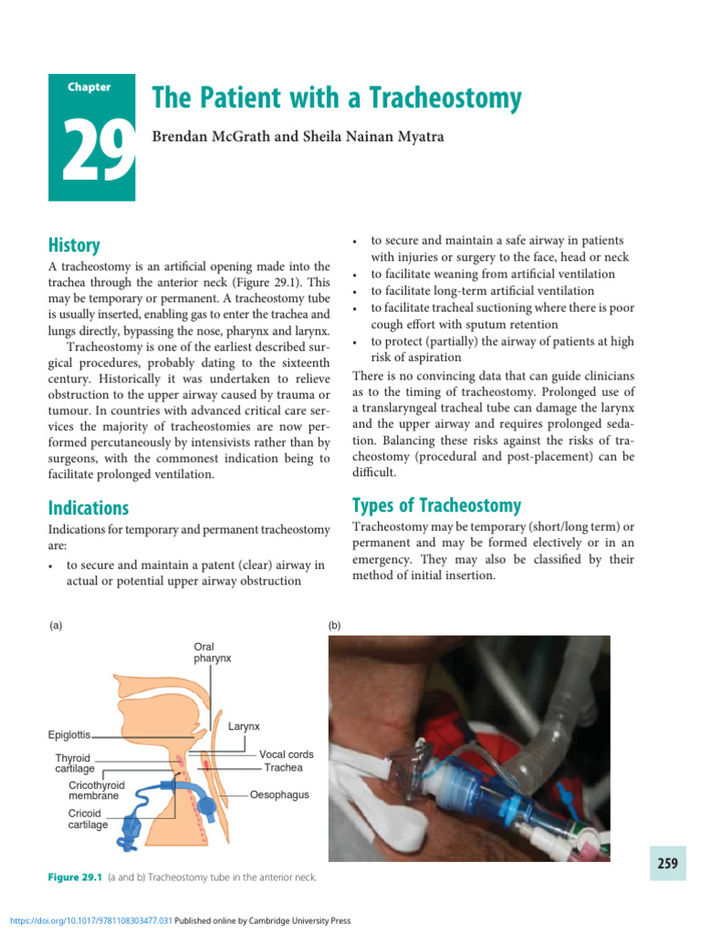 Tracheostomy: Indications and Techniques | PDF | Respiratory Tract ...