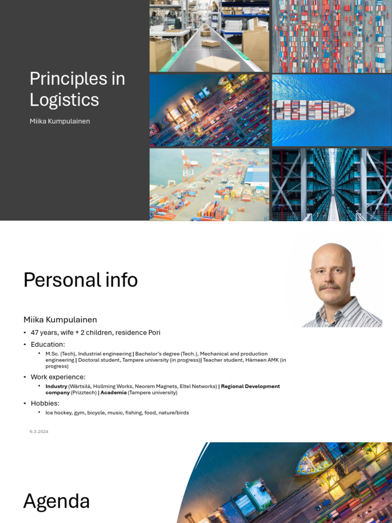 Principles of Logistics Course Overview | PDF | Supply Chain | Logistics