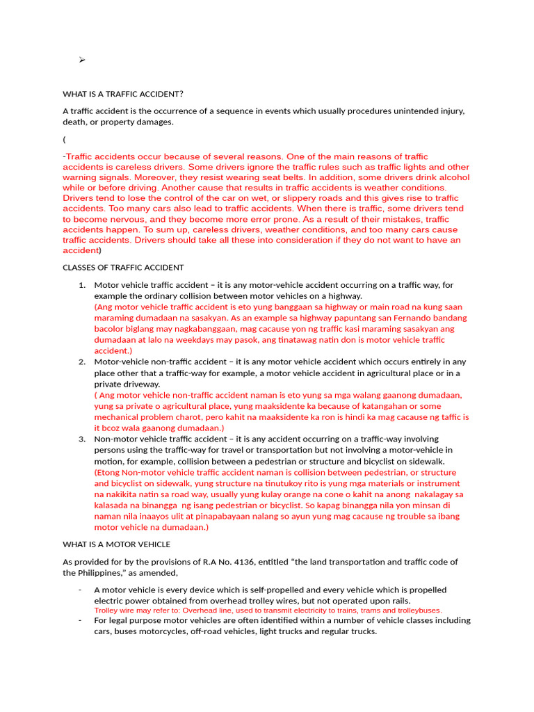 What Is A Traffic Accident | PDF | Traffic Collision | Vehicles