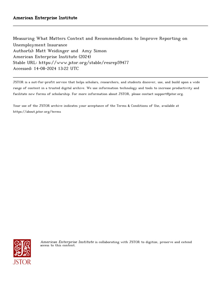 Improving Unemployment Insurance Reporting | PDF | Unemployment | Fraud