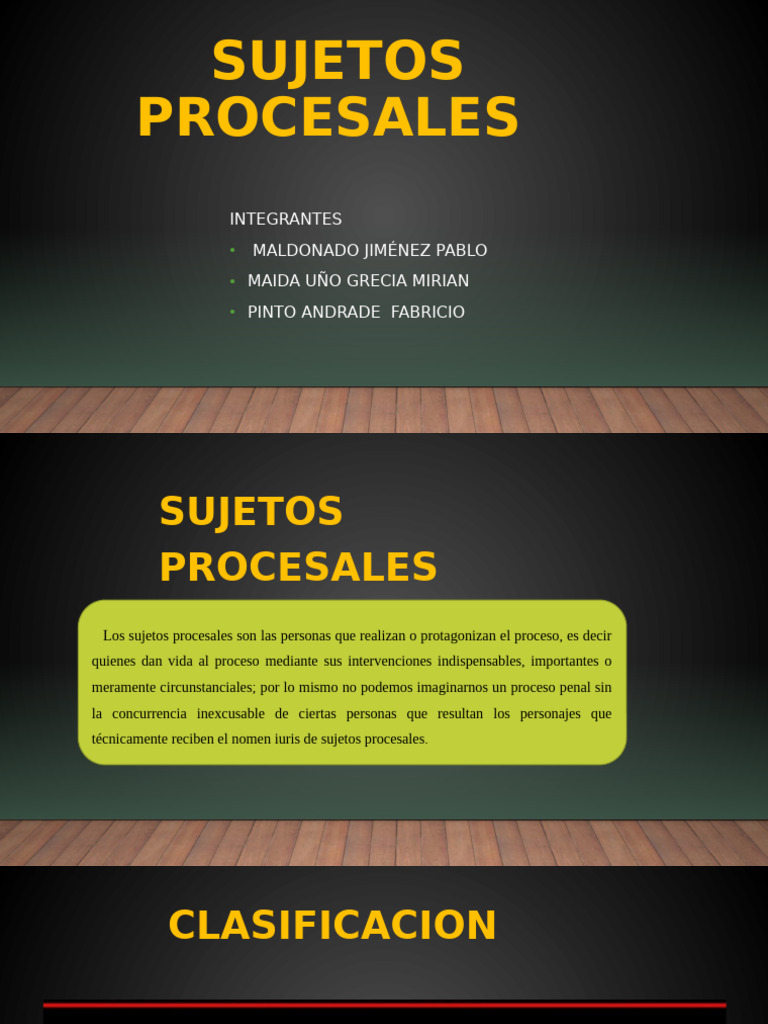 Sujetos Procesales en el Proceso Penal | PDF | Crímenes | Crimen y ...