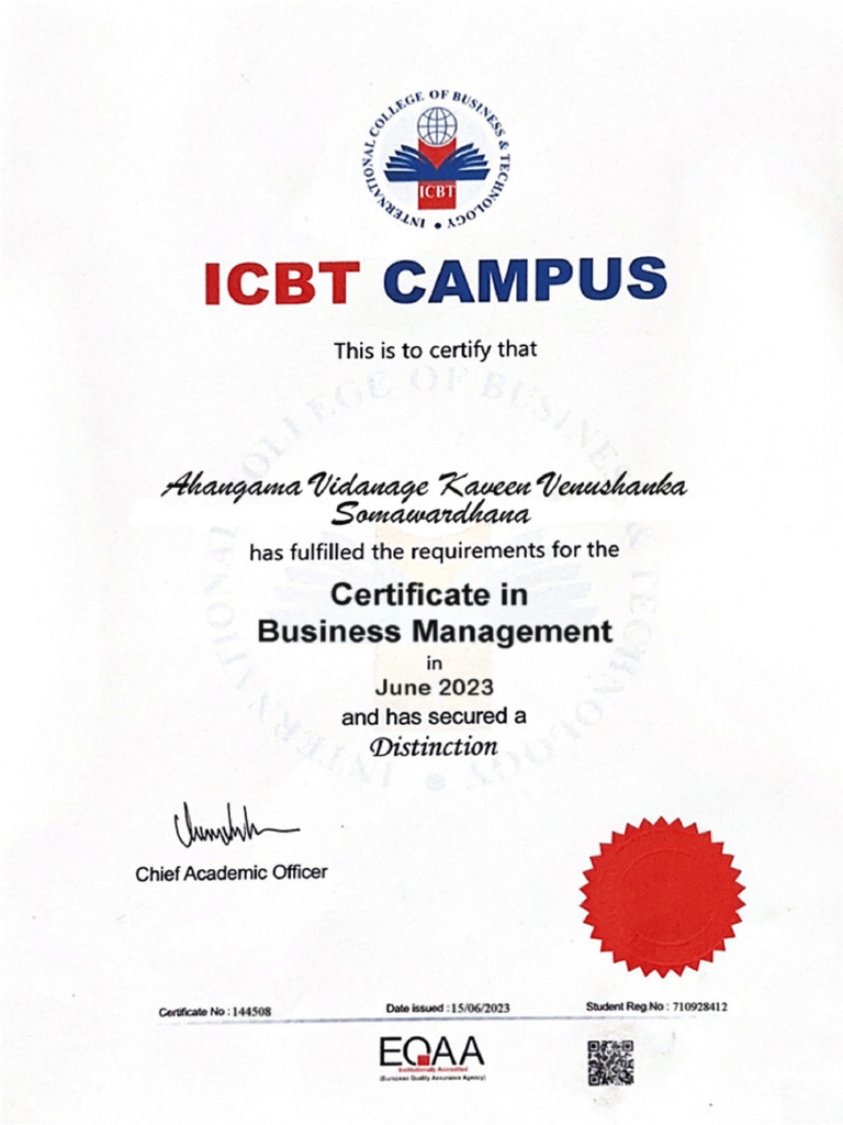 Icbt Business 4 | PDF