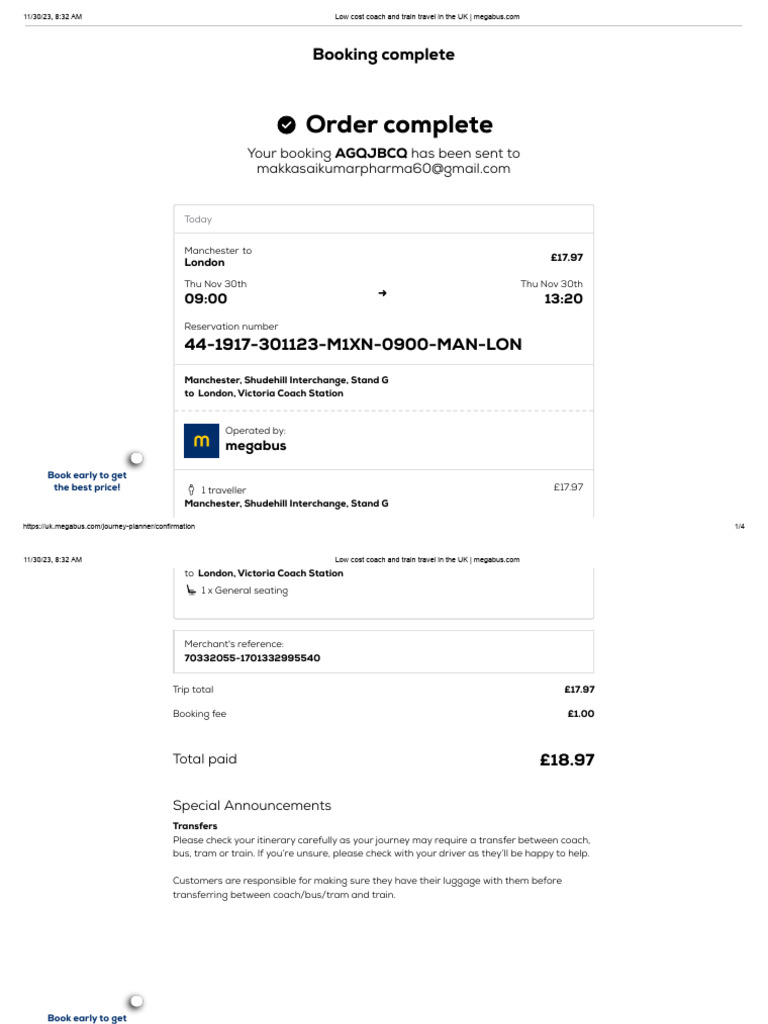 Low Cost Coach and Train Travel in The UK | PDF | Transport | Public ...