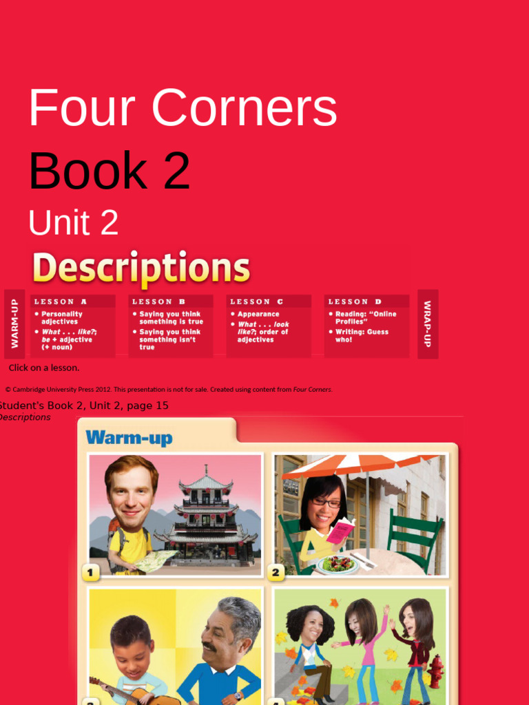 Four Corners 2: Unit 2 Overview | PDF
