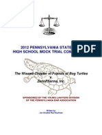 2012 Pennsylvania High School Mock Trial Problem - Bog Turtles FINAL - FINAL