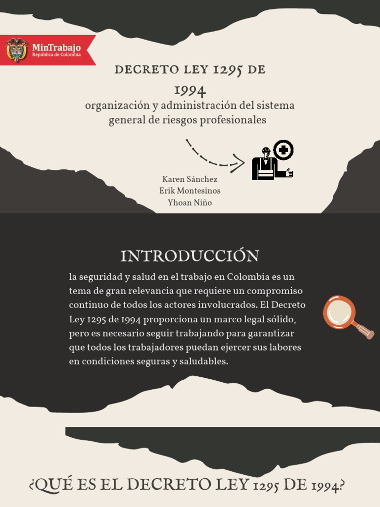 Decreto Ley 1295 de 1994 | PDF | Colombia