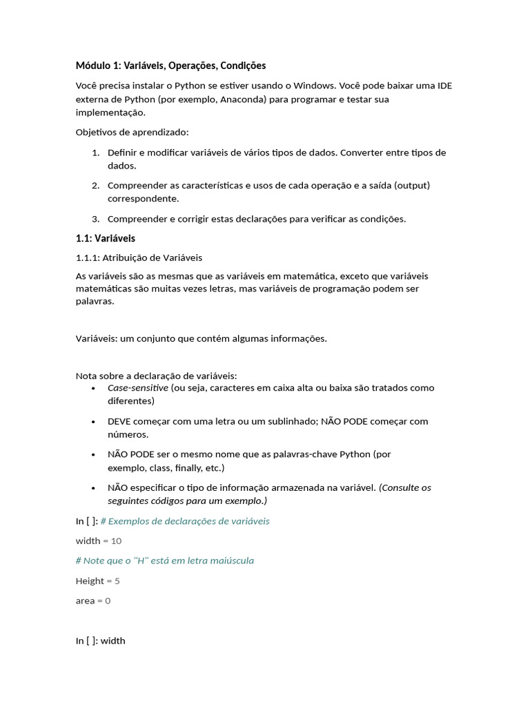 apostila-python-modulo-1 | PDF | Exponenciação | Python (linguagem de ...