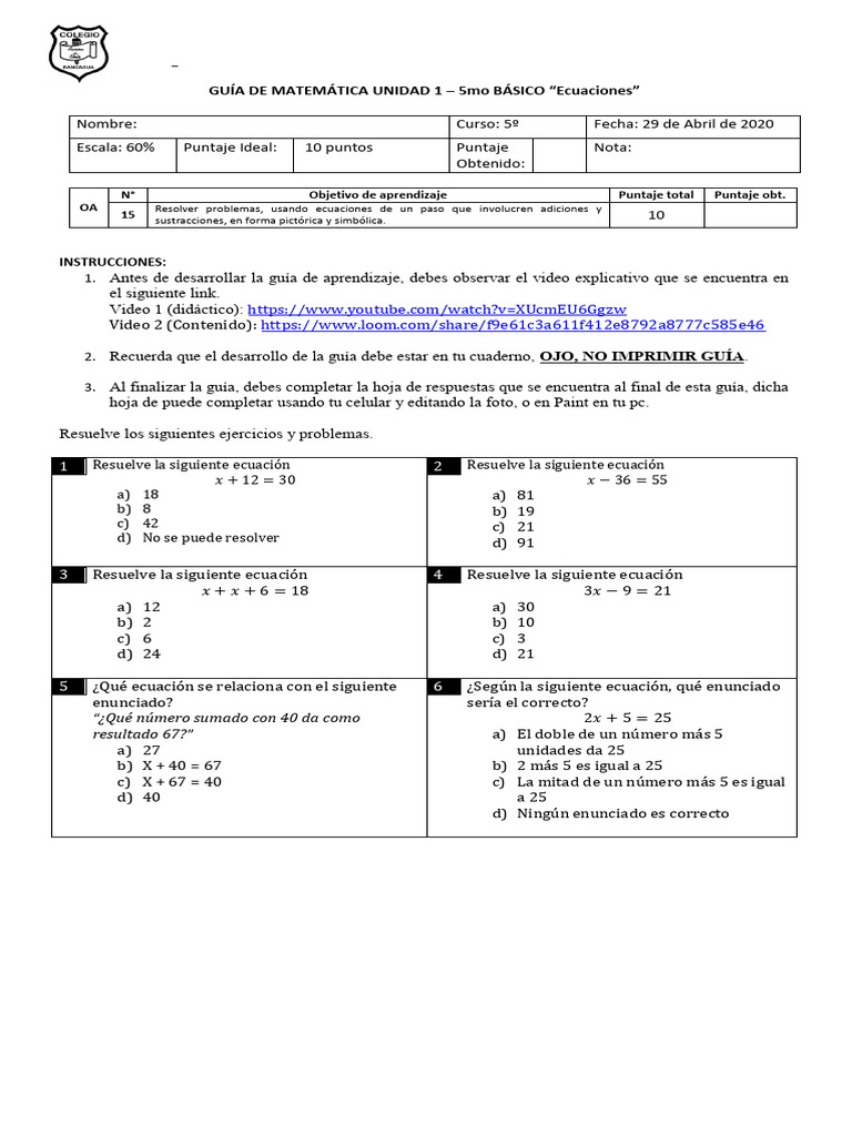 5mat Guia s6 | PDF