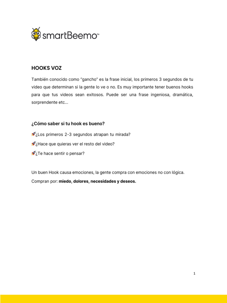 Ejemplos Efectivos de Hooks y CTAs | PDF